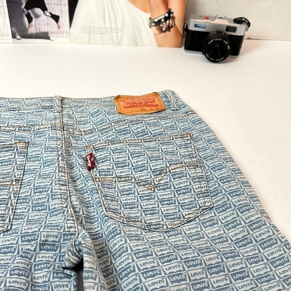 LEVI’S 512 SLIM TAPER HI-RISE LOGO JEANS UNISEX 30x30 - Picture 15 of 16